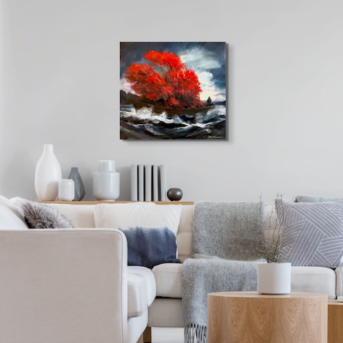 Crossing 24x24 $995 at Hunter Wolff Gallery